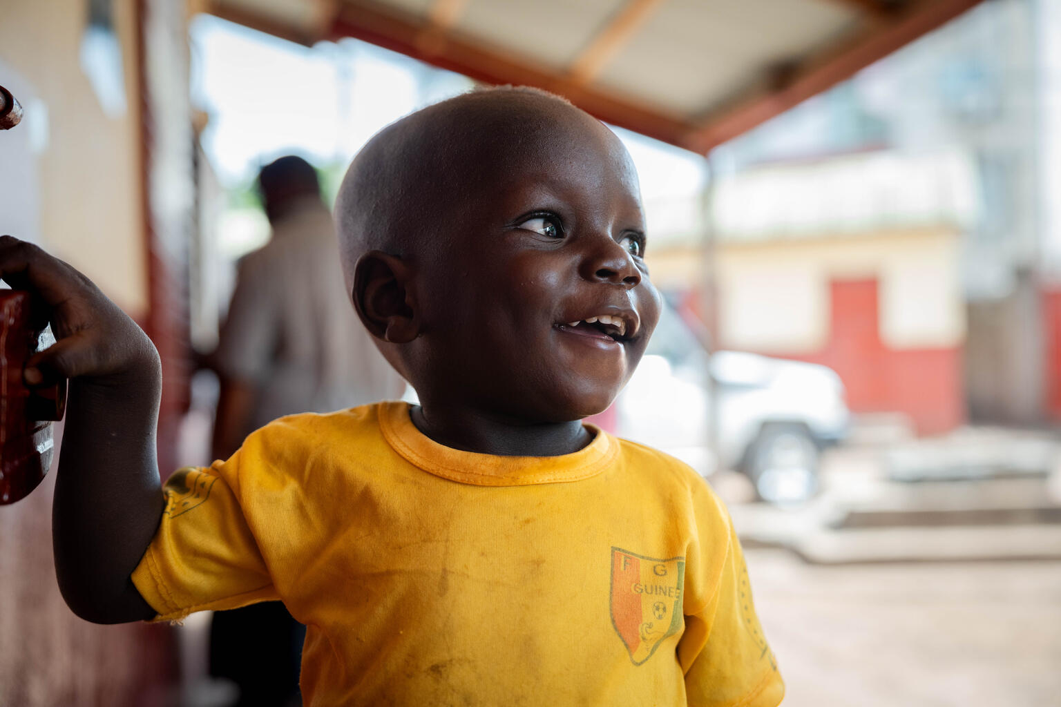 Conakry, 22 November 2023 - Families wait their turn at the UNICEF-supported health centre in Hafia, Conakry.
