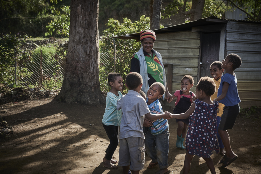 Children playing outside
