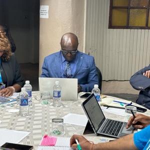 The UNICEF Zimbabwe team at the crisis communication meeting in Harare