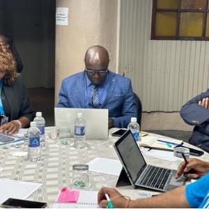 The UNICEF Zimbabwe team at the crisis communication meeting in Harare