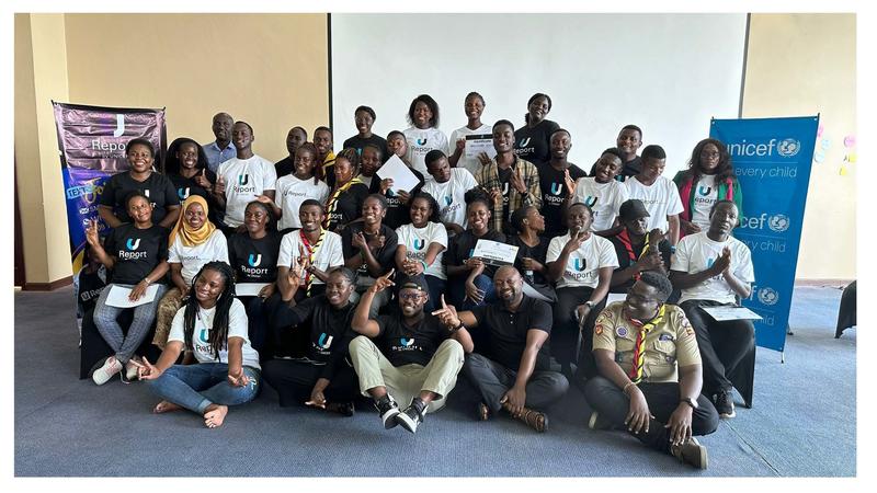 Graduates of the U-Report Training of Trainers workshop prepare to lead polio vaccination efforts in their districts.