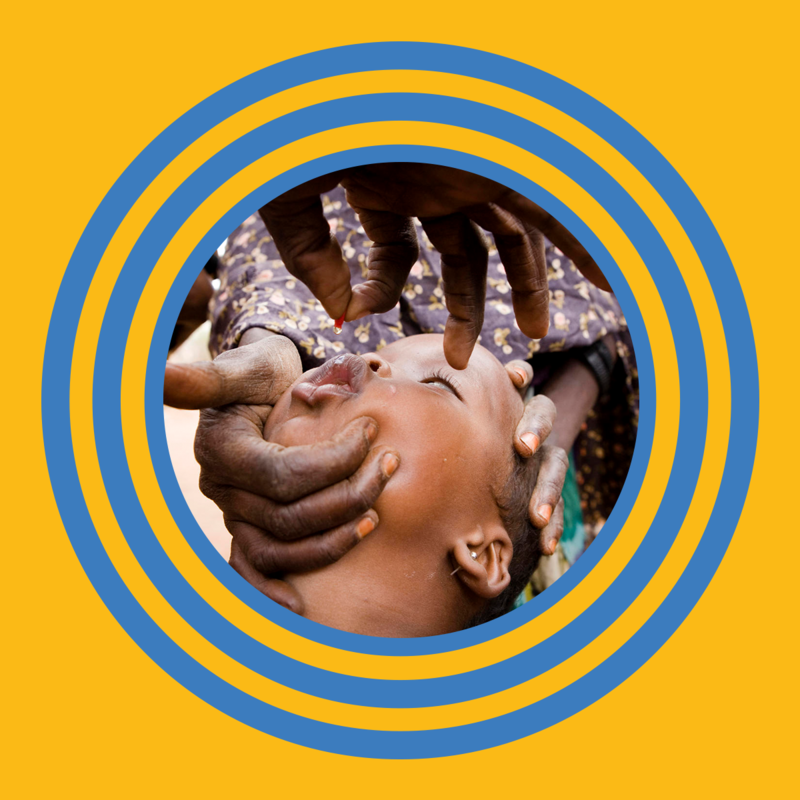 Girl taking vacine drops