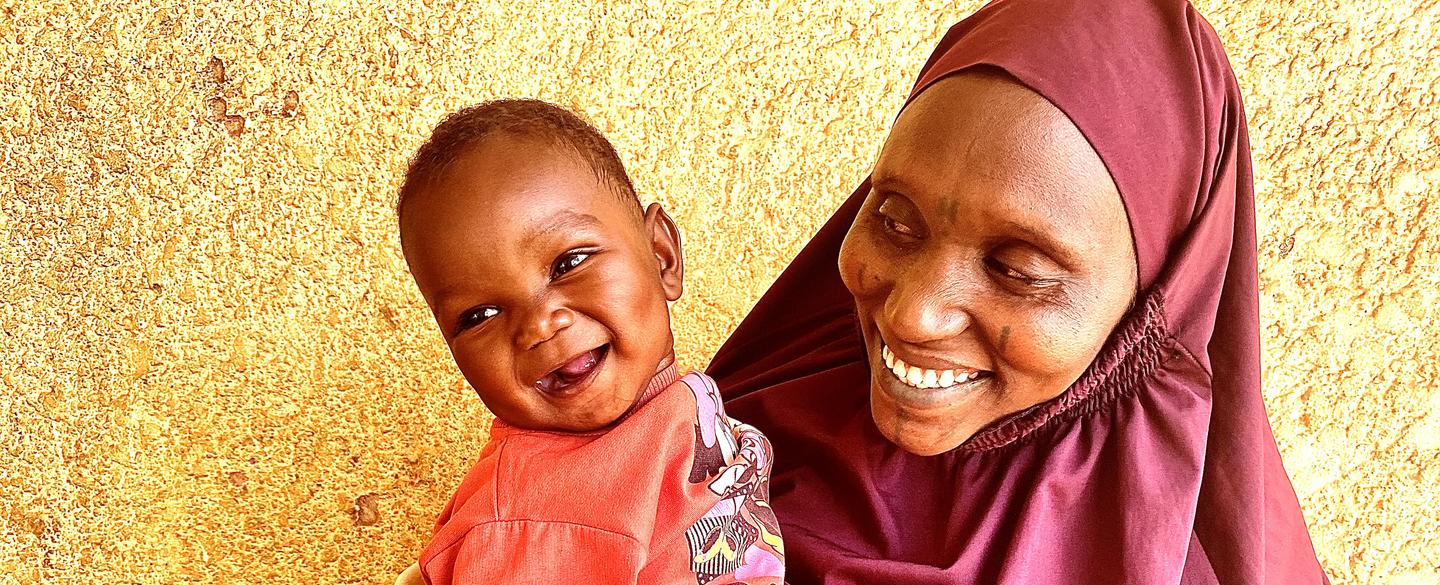 Woman with a happy child