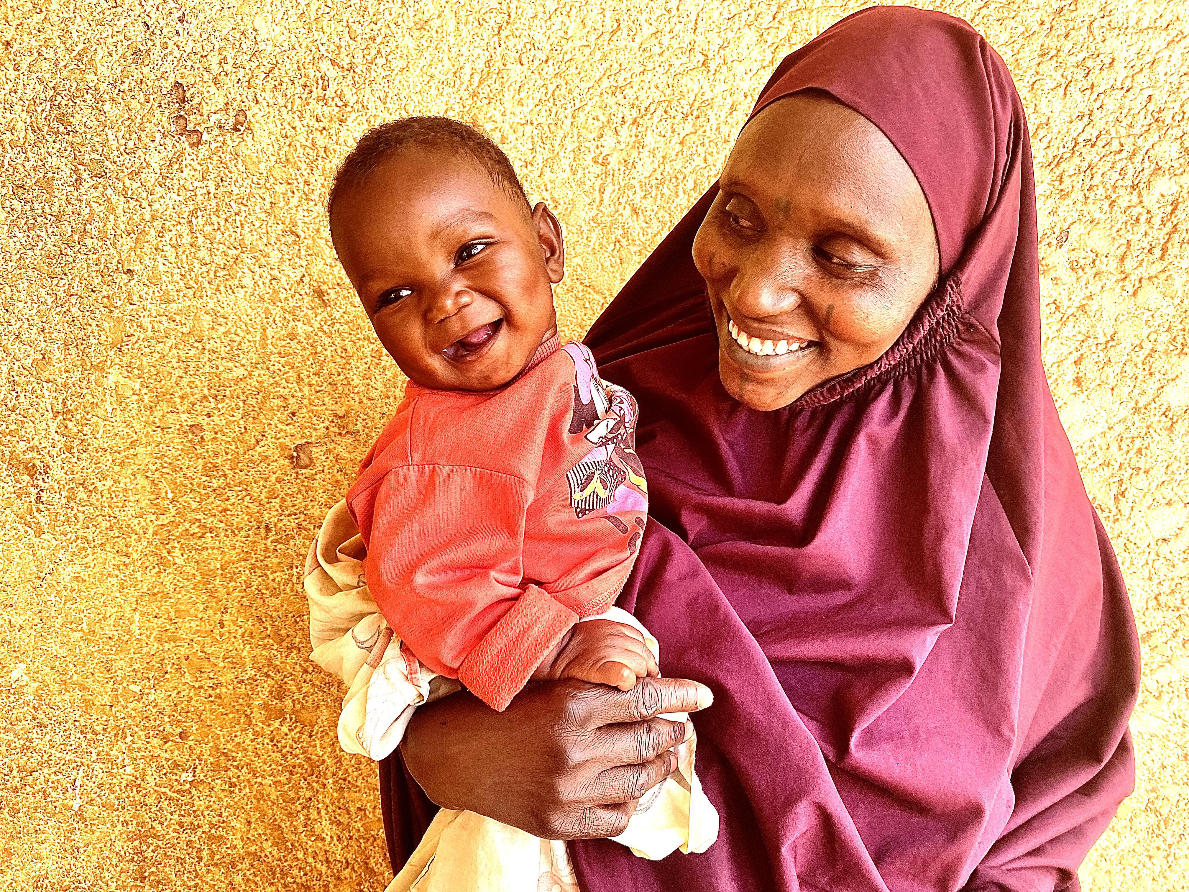 Woman with a happy child