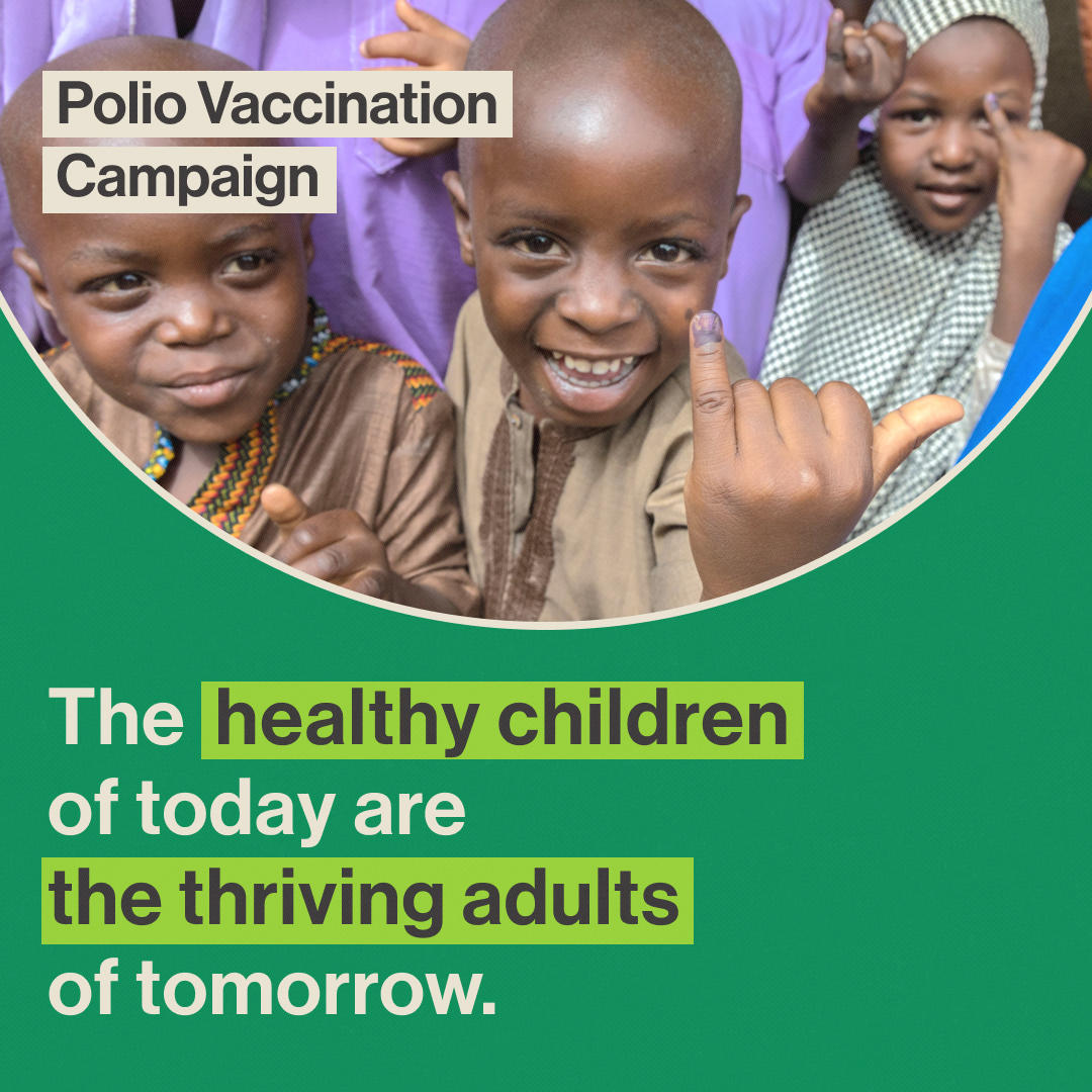 The healthy children of today are the thriving adults of tomorrow