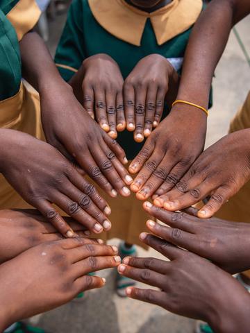 hands together creating a circle 